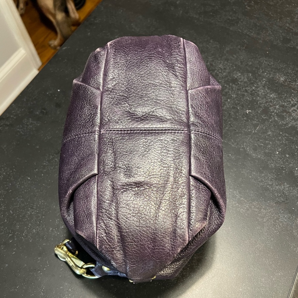 Coach E0920-14142 Brooke Hobo in Eggplant with Brass Hardware - Picture 5 of 9